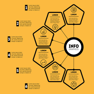 矢量信息图。 商业技术或教育过程的基本组成部分。 有选择的商业概念。 圆图图或演示文稿的Web模板。 报告的一部分
