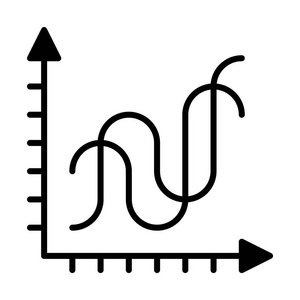 网络移动和信息图形矢量图的图表线图标