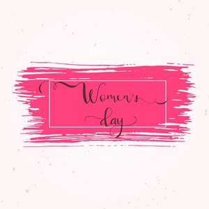 s Day. 8 March holiday background with lettering. Trendy design 