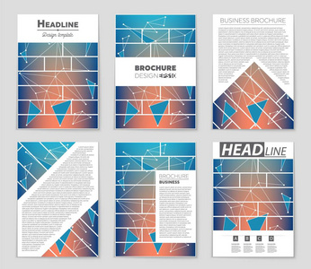 抽象矢量布局背景集。为艺术模板设计, 列表, 头版, 样机小册子主题风格, 横幅, 想法, 封面, 小册子, 印刷品, 传单, 