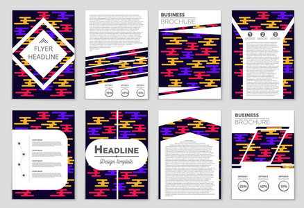抽象矢量布局背景集。为艺术模板设计, 列表, 头版, 样机小册子主题风格, 横幅, 想法, 封面, 小册子, 印刷品, 传单, 