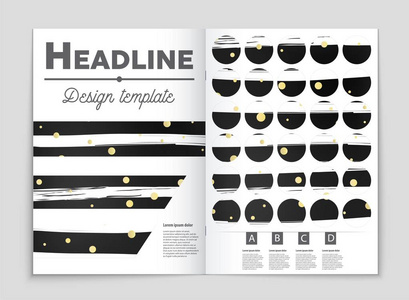 抽象矢量布局背景集。艺术模板设计 列表 头版 样机宣传册主题样式 横幅 想法 封面 小册子 打印 传单，书，空