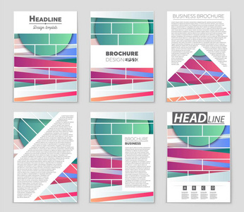 抽象矢量布局背景集。艺术模板设计 列表 头版 样机宣传册主题样式 横幅 想法 封面 小册子 打印 传单，书，空