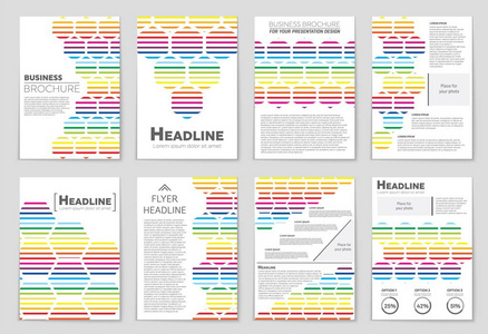 抽象矢量布局背景集。为艺术模板设计, 列表, 头版, 样机小册子主题风格, 横幅, 想法, 封面, 小册子, 印刷品, 传单, 