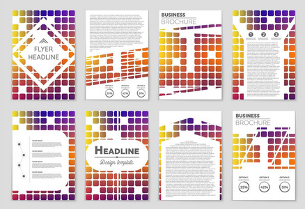 抽象矢量布局背景集。为艺术模板设计, 列表, 头版, 样机小册子主题风格, 横幅, 想法, 封面, 小册子, 印刷品, 传单, 
