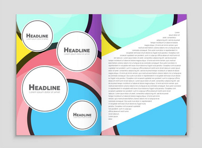 抽象矢量布局背景集。艺术模板设计 列表 头版 样机宣传册主题样式 横幅 想法 封面 小册子 打印 传单，书，空