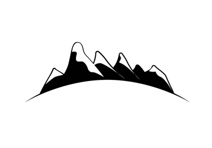 山脉抽象插图标志
