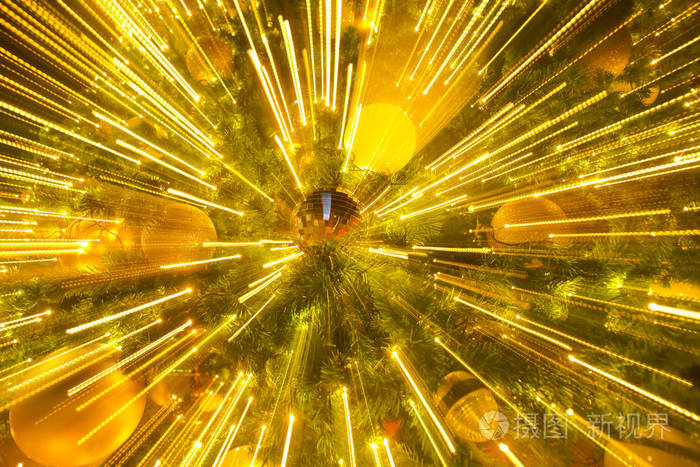 光线线长曝光速度运动抽象背景暗夜爆炸变焦效果变焦散射灯圣诞树