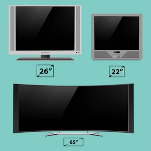 电视屏幕液晶显示器模板电子设备技术数字设备显示矢量图