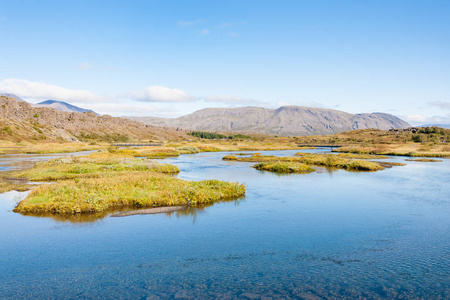 Thingvellir 国家公园河谷河