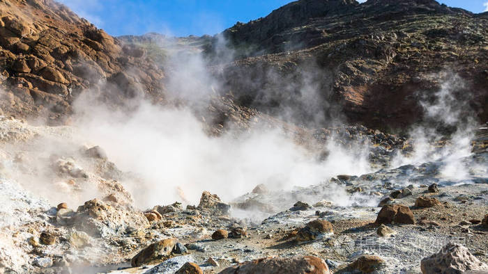 冰岛 Krysuvik 地区酸性 solfatara