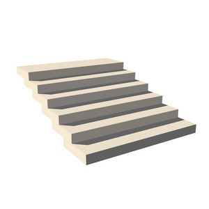 梯形背景在白色背景的混凝土楼梯.梯形矢量插图照片