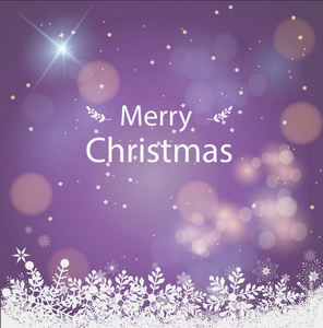 圣诞快乐。紫色背景圣诞装饰