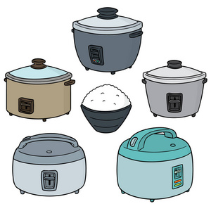 卡通电饭煲图片-卡通电饭煲素材-卡通电饭煲插画-摄图新视界