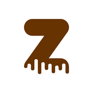 字母 z 巧克力字体.甜字母表.液体刻字.s照片