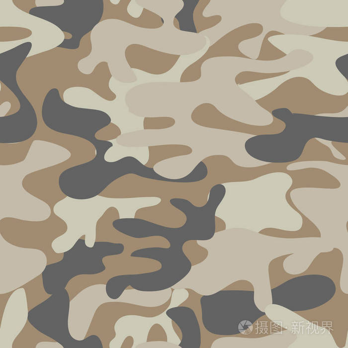 彩色迷彩图案背景无缝矢量图解