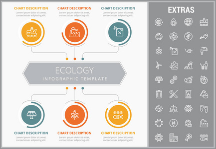 生态信息模板元素和图标