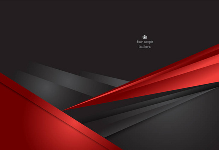 红色和黑色抽象材料设计背景, 卡片, ann