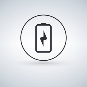 电池充电的矢量图标照片