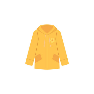 矢量平板卡通婴儿女夹克隔离照片