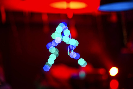 s bokeh. The concept of celebrating the New Year and Christmas.