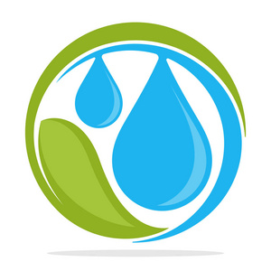 清洁水管理概念标志图标