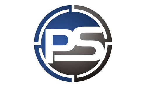 字母 ps 徽标设计模板矢量照片