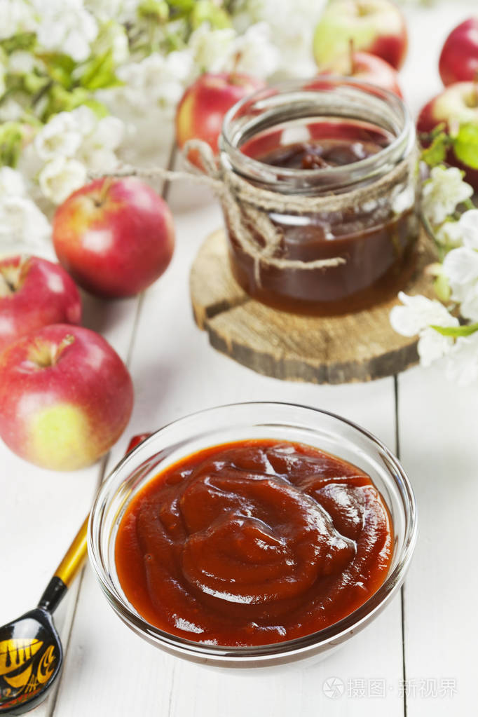 新鲜的苹果酱