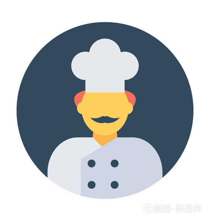 餐厅厨师矢量图标