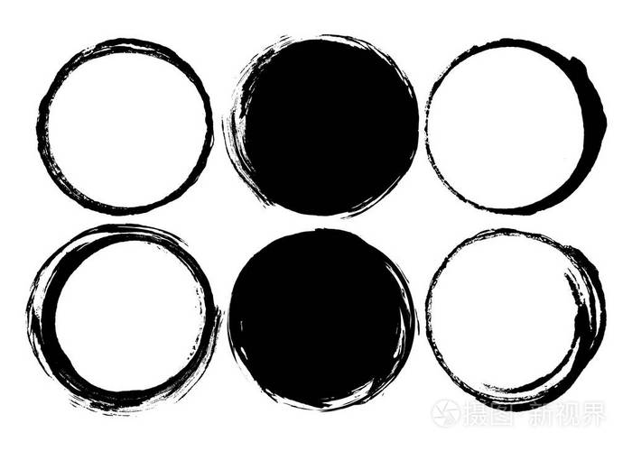 黑色墨水画笔描边