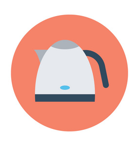电热水壶矢量图标照片