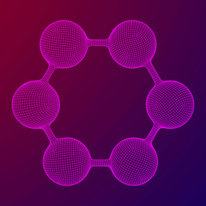 线框网六边形分子