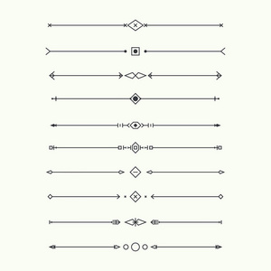 分隔线矢量集孤立图片