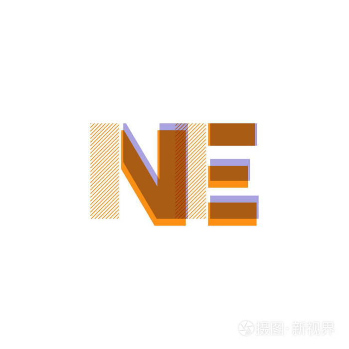 联合字母徽标ne