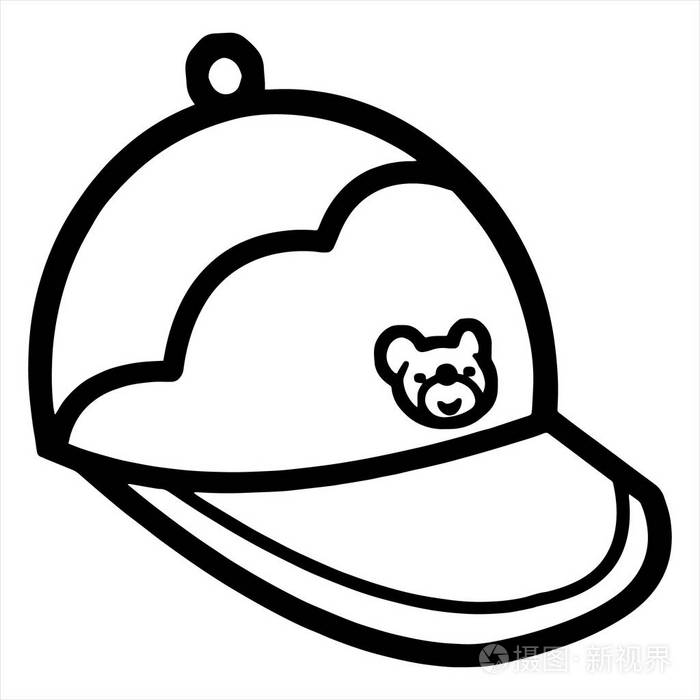 白色背景卡通帽子颜色矢量图插画-正版商用图片108qxm-摄图新视界