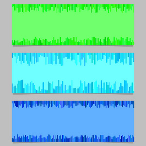 彩色横幅背景设计集垂直条纹的矢量图示