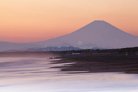 日落富士山