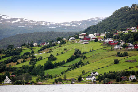 挪威农村，哈夫斯洛湖的哈夫斯洛湖