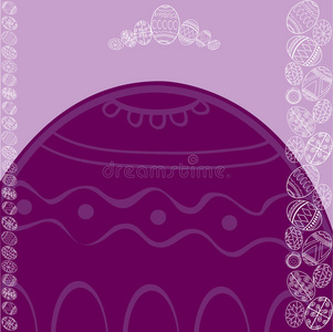 背景复活节彩蛋横幅紫色