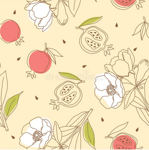 石榴图案图片-石榴图案素材-石榴图案插画-摄图新视界