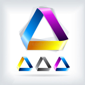 三角形的标志抽象矢量标志模板三角形照片