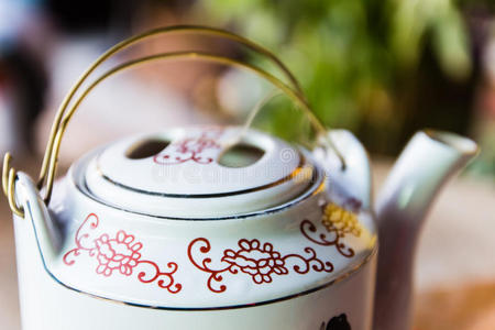 亚洲茶叶壶。