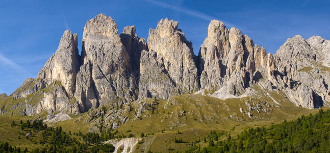 盖斯勒阿尔卑斯白云石全景图照片