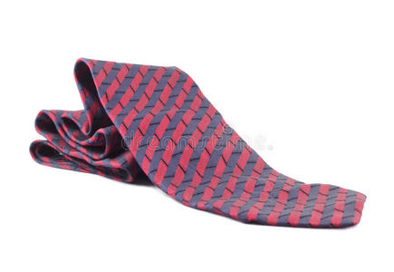 白底红条纹领带