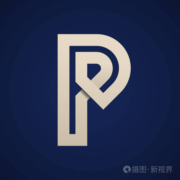 纸张p简单字母符号向量