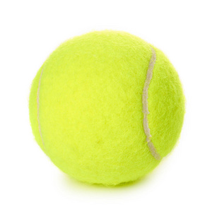 孤立在白色背景上的单个网球球