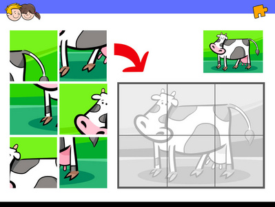 奶奶牛农场动物拼图