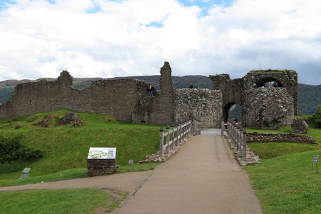 2015年8月前后苏格兰的厄克特城堡中世纪的厄克特城堡