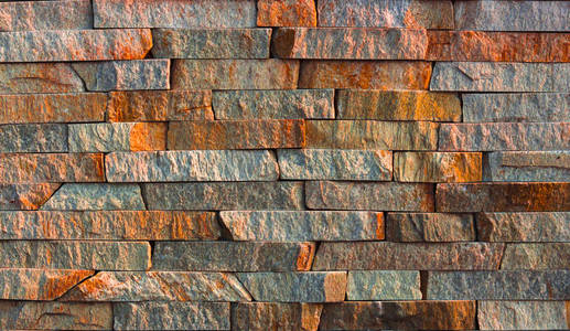 现代多色石材, 石板钙华砂岩墙体用于背景