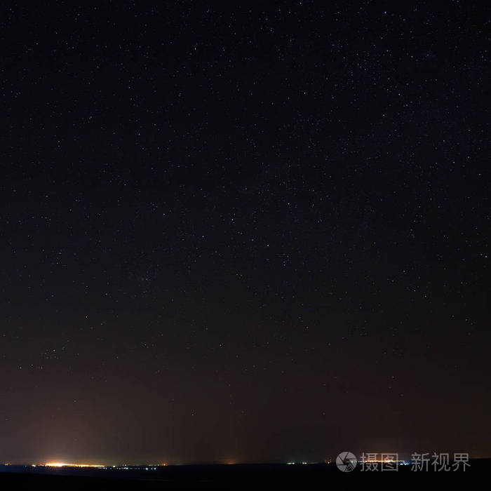 夜空中的星星, 地平线上的城市灯光